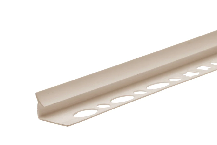 Profil wewnętrzny szeroki do glazury PVC 7mm 2,5m Brązowy Jasny