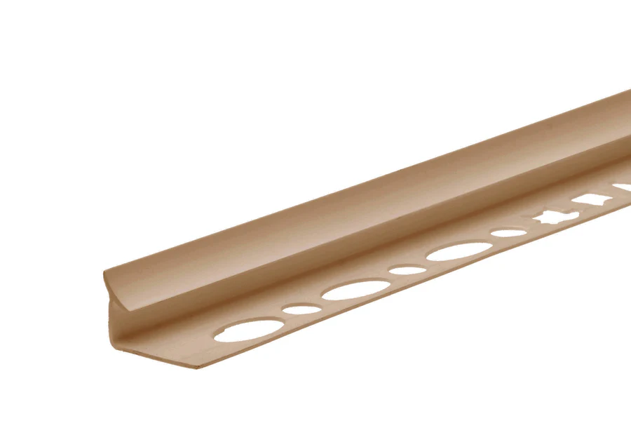 Profil wewnętrzny szeroki do glazury PVC 7mm 2,5m Karmel