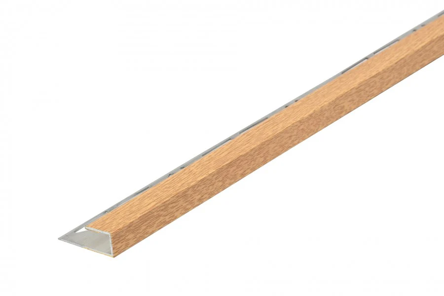 Profil zakończeniowy do paneli aluminium laminat 8mm 1m Dąb Szlachetny