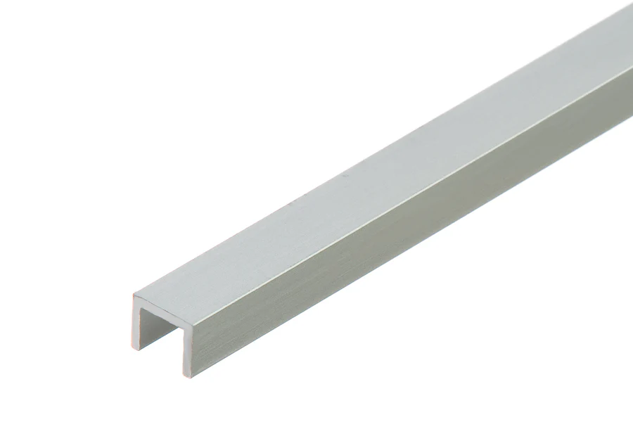 Profil zakończeniowy forma U aluminium anoda 10x8x1,5mm 2,6m Srebrny