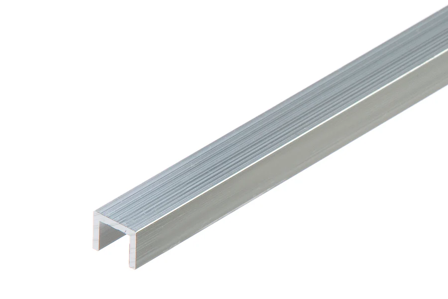 Profil zakończeniowy forma U aluminium naturalne 10x8x1,5mm 0,4m Srebrny