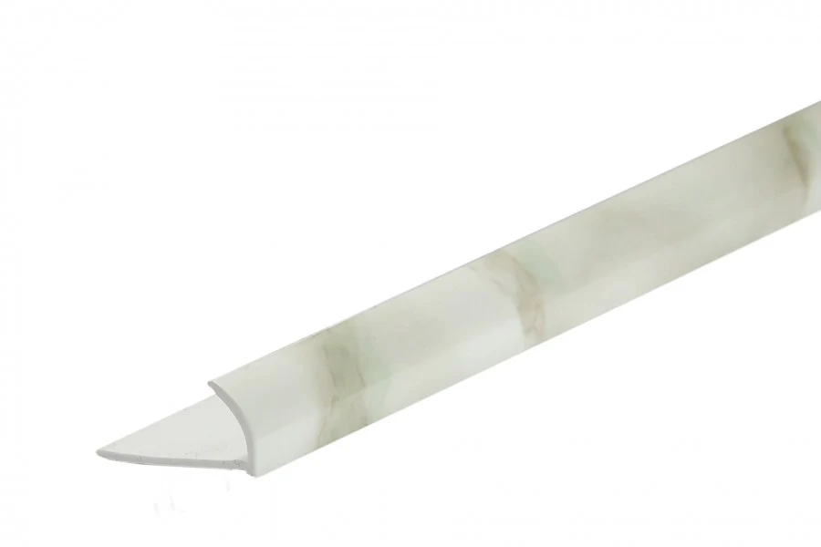 Profil zewnętrzny do glazury PVC 10mm 2,5m Marmur Szary Jasny