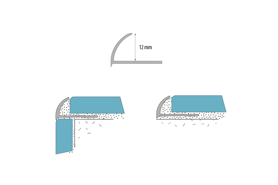 Profil zewnętrzny do glazury PVC 12mm 2,5m Karmel - Image 2