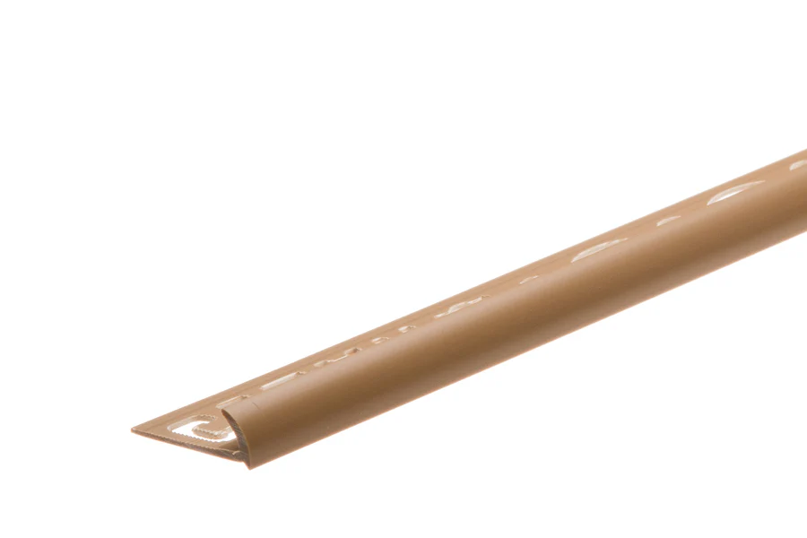 Profil zewnętrzny do glazury PVC 7mm 2,5m Karmel