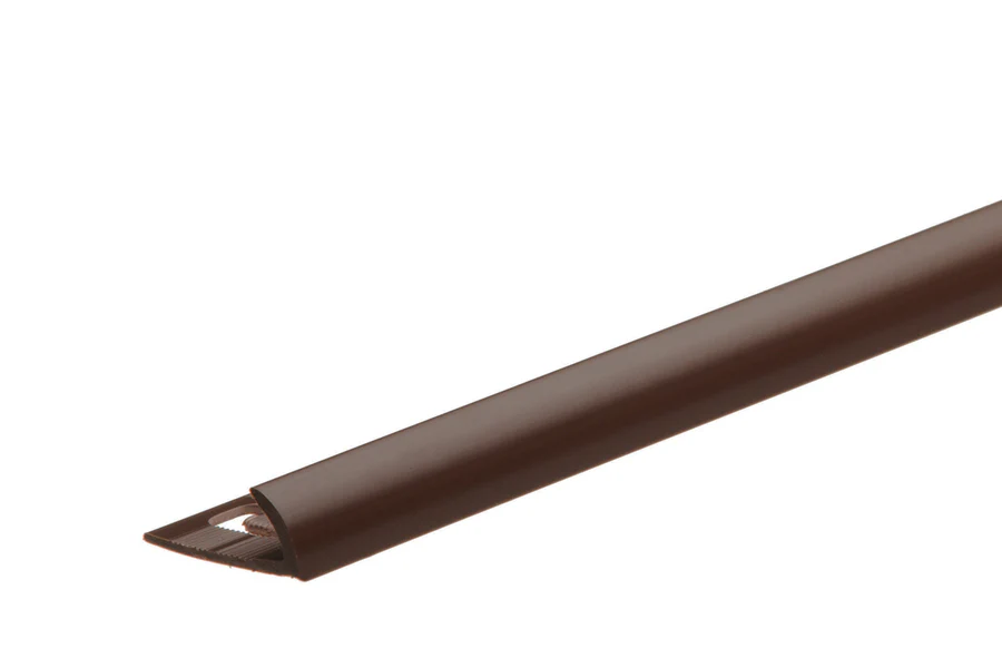 Profil zewnętrzny do glazury PVC 8mm 2,5m Brązowy