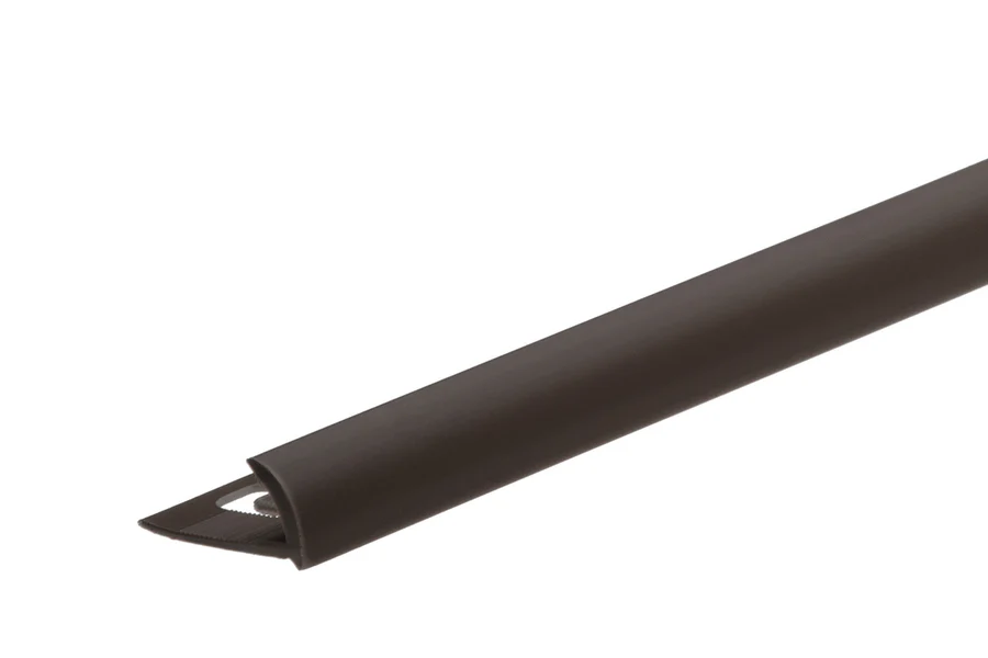 Profil zewnętrzny do glazury PVC 9mm 2,5m Czekoladowy