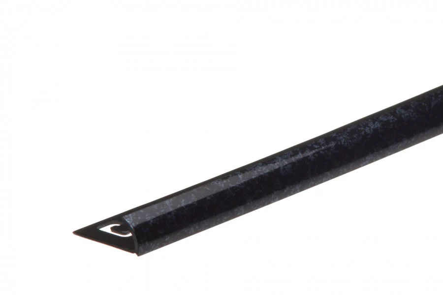 Profil zewnętrzny do glazury PVC 9mm 2,5m Granit Czarny