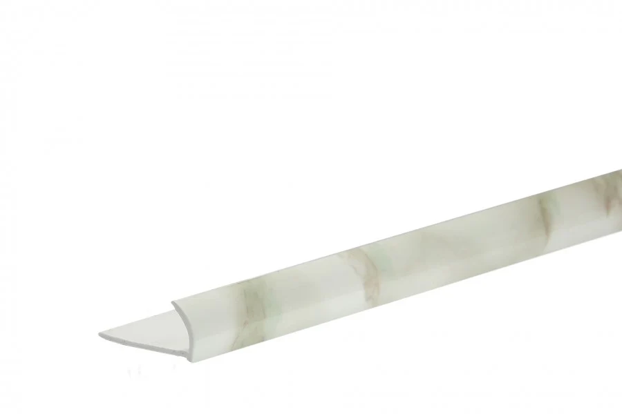 Profil zewnętrzny do glazury PVC 9mm 2,5m Marmur Szary Jasny