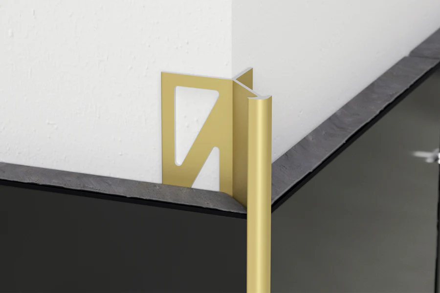 Profil zewnętrzny wąski do glazury aluminium anoda 10mm 2,5m Złoty - Image 3