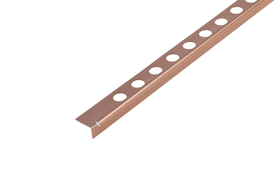Profil zewnętrzny wąski do glazury aluminium anoda 8mm 2,5m Miedziany