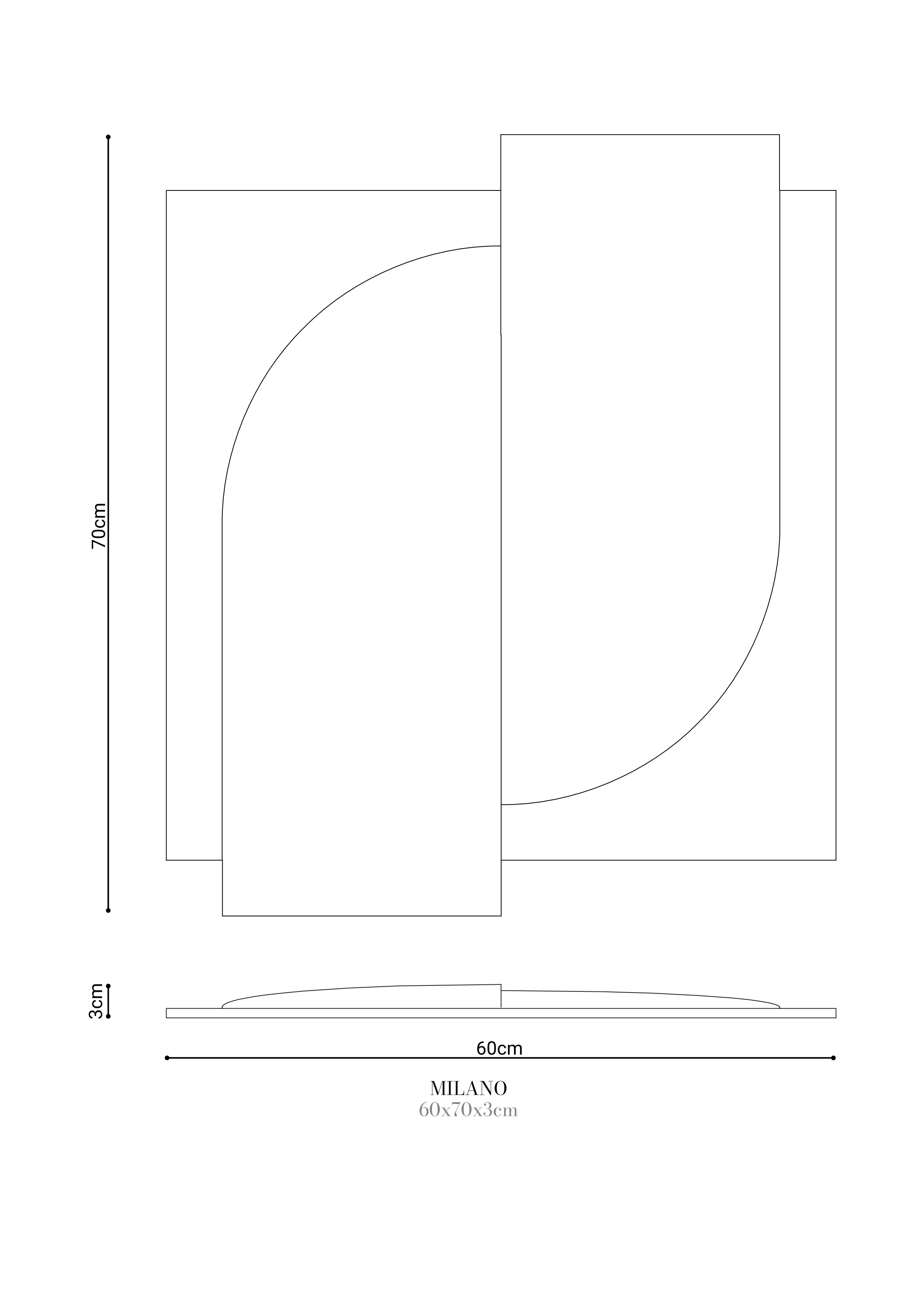 Puresense panel MILANO 600x700x30 MURSO Biały Mat - Image 3