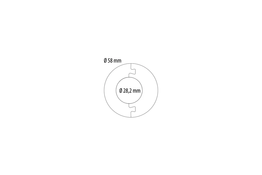 Rozetka maskująca 28,2x57,5mm 1kpl=2szt Oliwka Amazońska Mat - Image 2