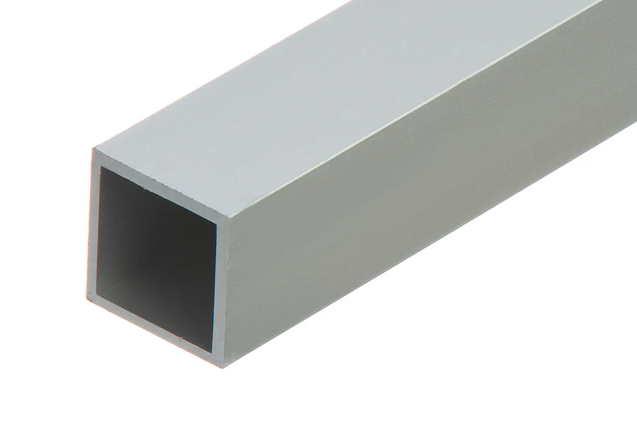 Rura czterokątna aluminium anoda 25x25x1,5mm 1m Srebrna