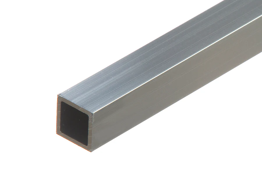 Rura czterokątna aluminium naturalne 12x12x1mm 1m Srebrna