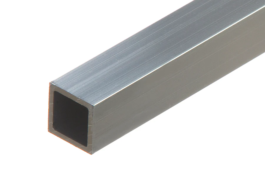 Rura czterokątna aluminium naturalne 15x15x1,5mm 1m Srebrna