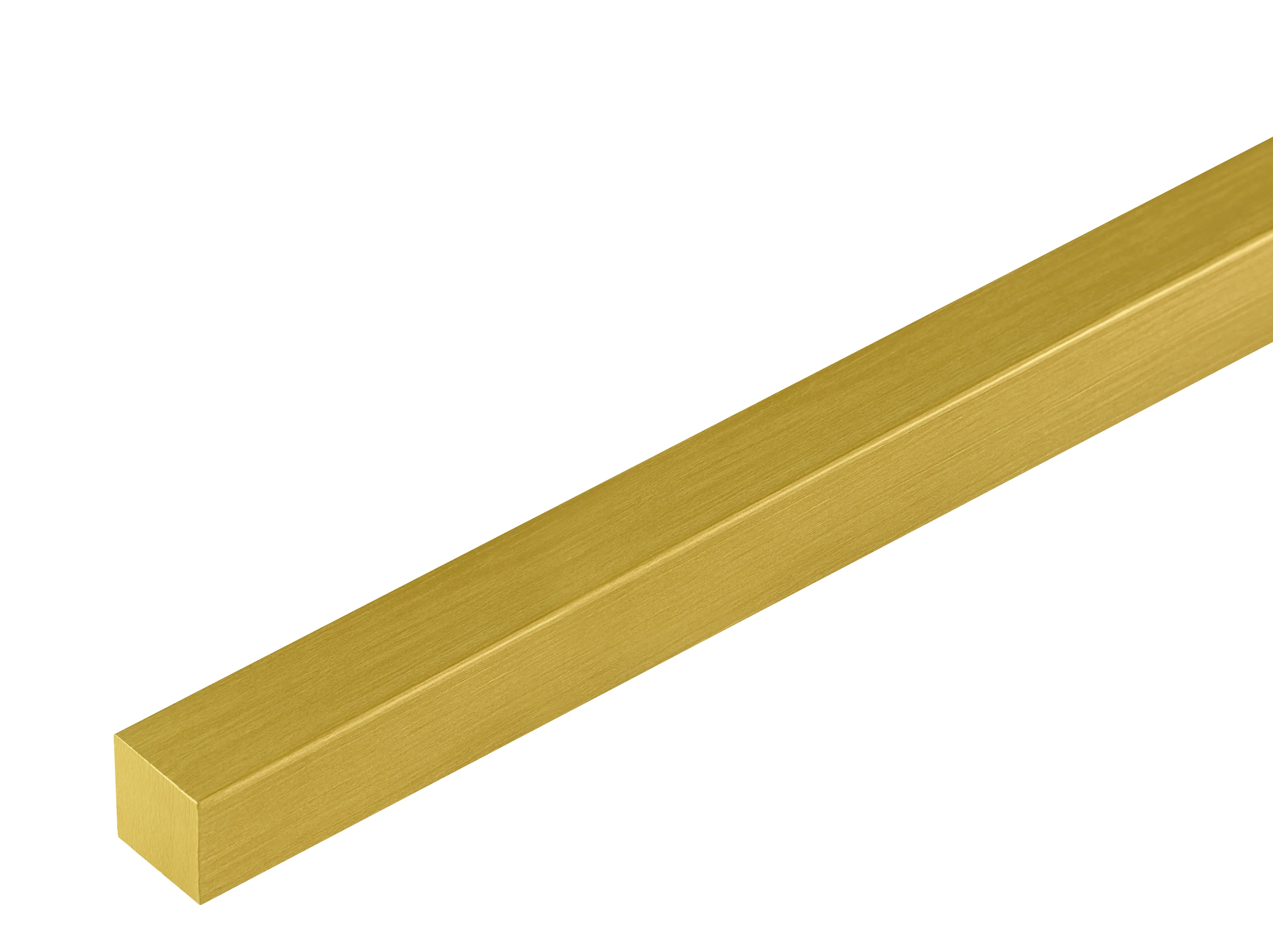Sztanga kwadratowa mosiężna 4x4mm Cezar Naturalny 1m