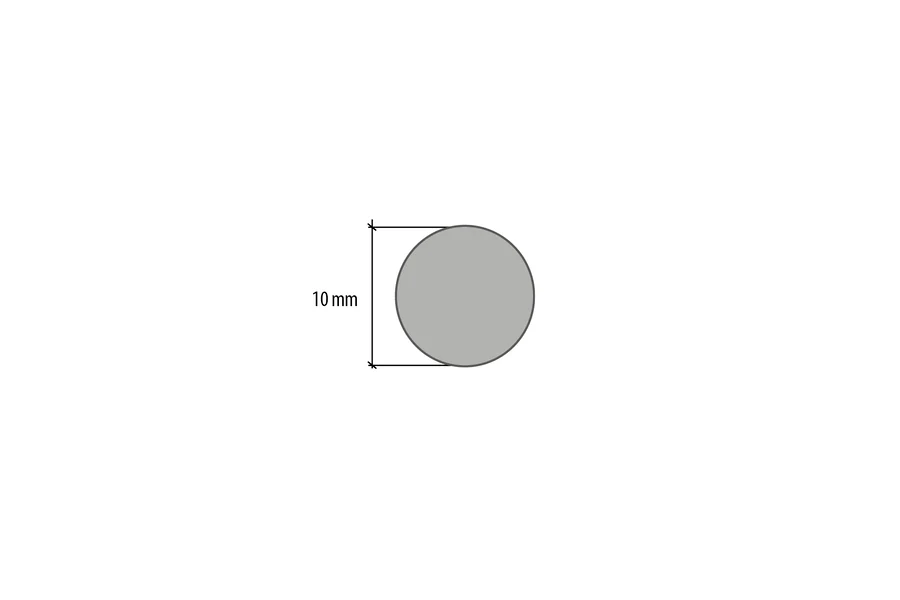Sztanga okrągła aluminium naturalne 10mm 1m Srebrna - Image 2