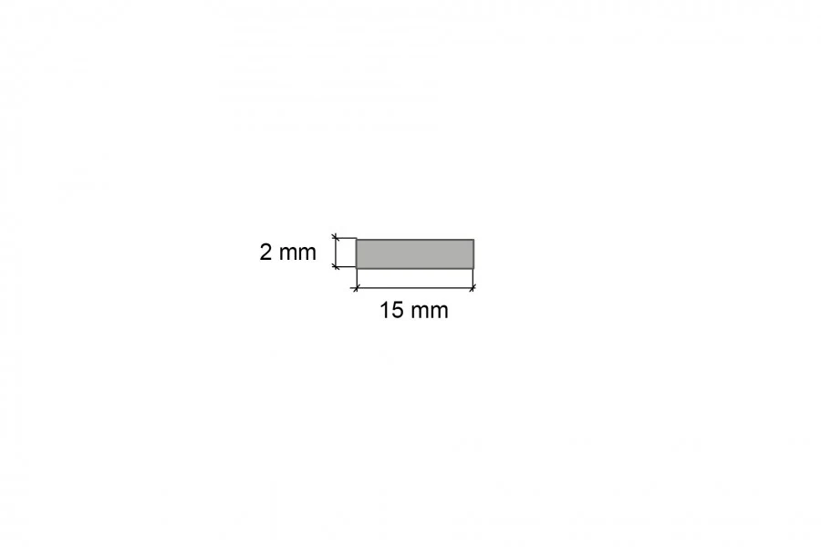 Sztanga płaska aluminium anoda 15x2mm 2,6m Srebrna - Image 2