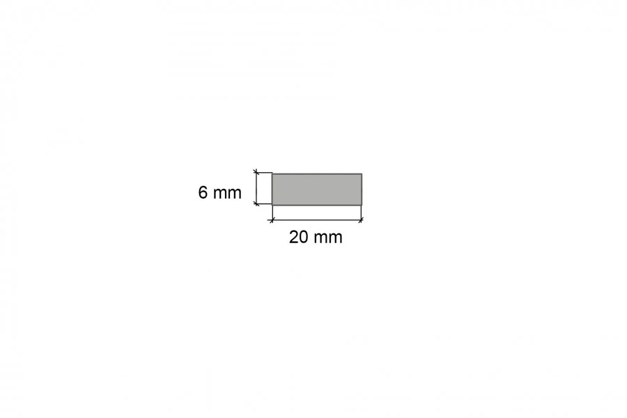 Sztanga płaska aluminium naturalne 20x6mm 1m Srebrna - Image 2