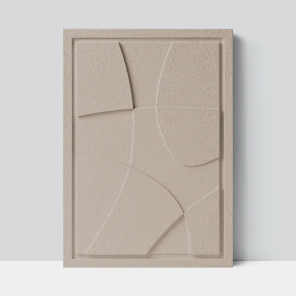 Wall Decor 350x500x18mm ABSTRACT 1 MURSO Almond Beige