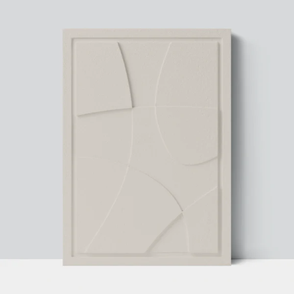 Wall Decor 350x500x18mm ABSTRACT 1 MURSO Natural Cream