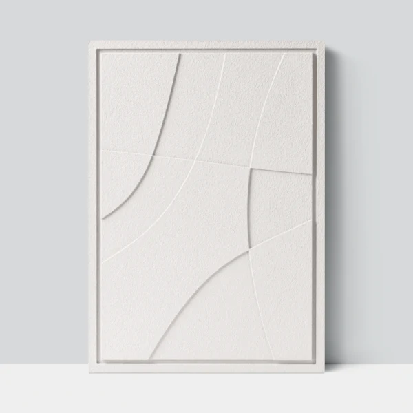 Wall Decor 350x500x18mm ABSTRACT 2 MURSO Bianco