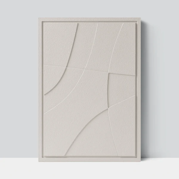 Wall Decor 350x500x18mm ABSTRACT 2 MURSO Natural Cream