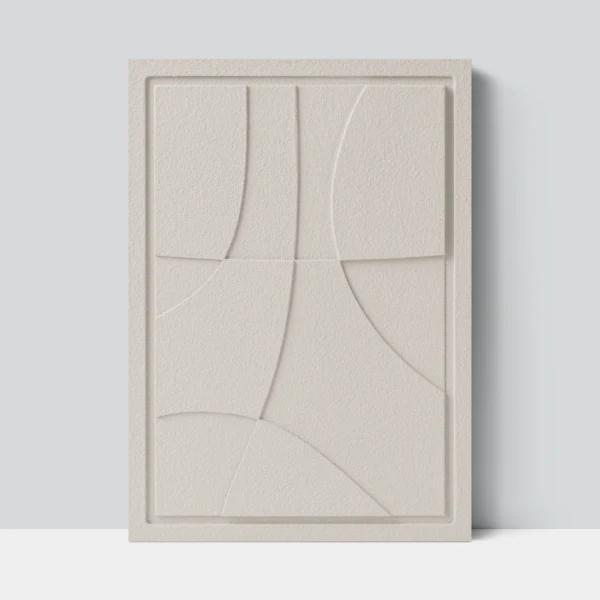 Wall Decor 350x500x18mm ABSTRACT 3 MURSO Natural Cream
