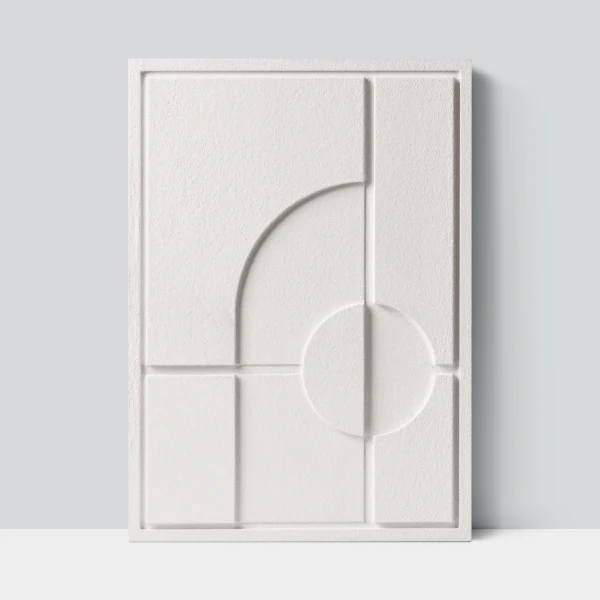 Wall Decor 350x500x18mm GEOMETRIC 1 MURSO Bianco