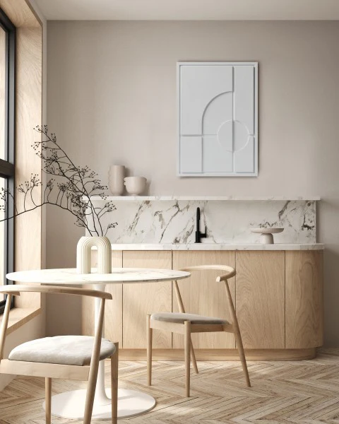 Wall Decor 350x500x18mm GEOMETRIC 1 MURSO Bianco - Image 3