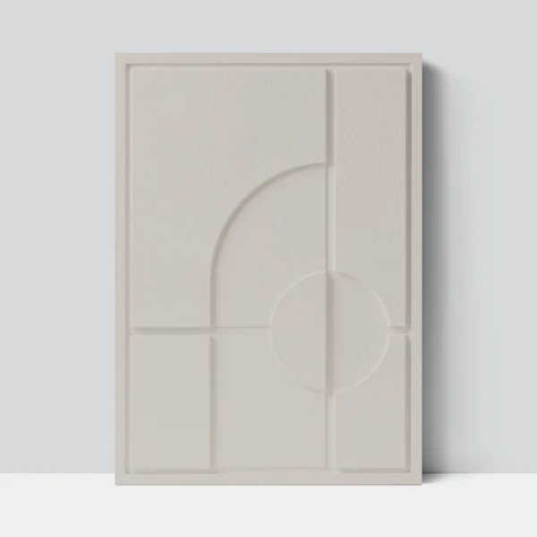 Wall Decor 350x500x18mm GEOMETRIC 1 MURSO Natural Cream