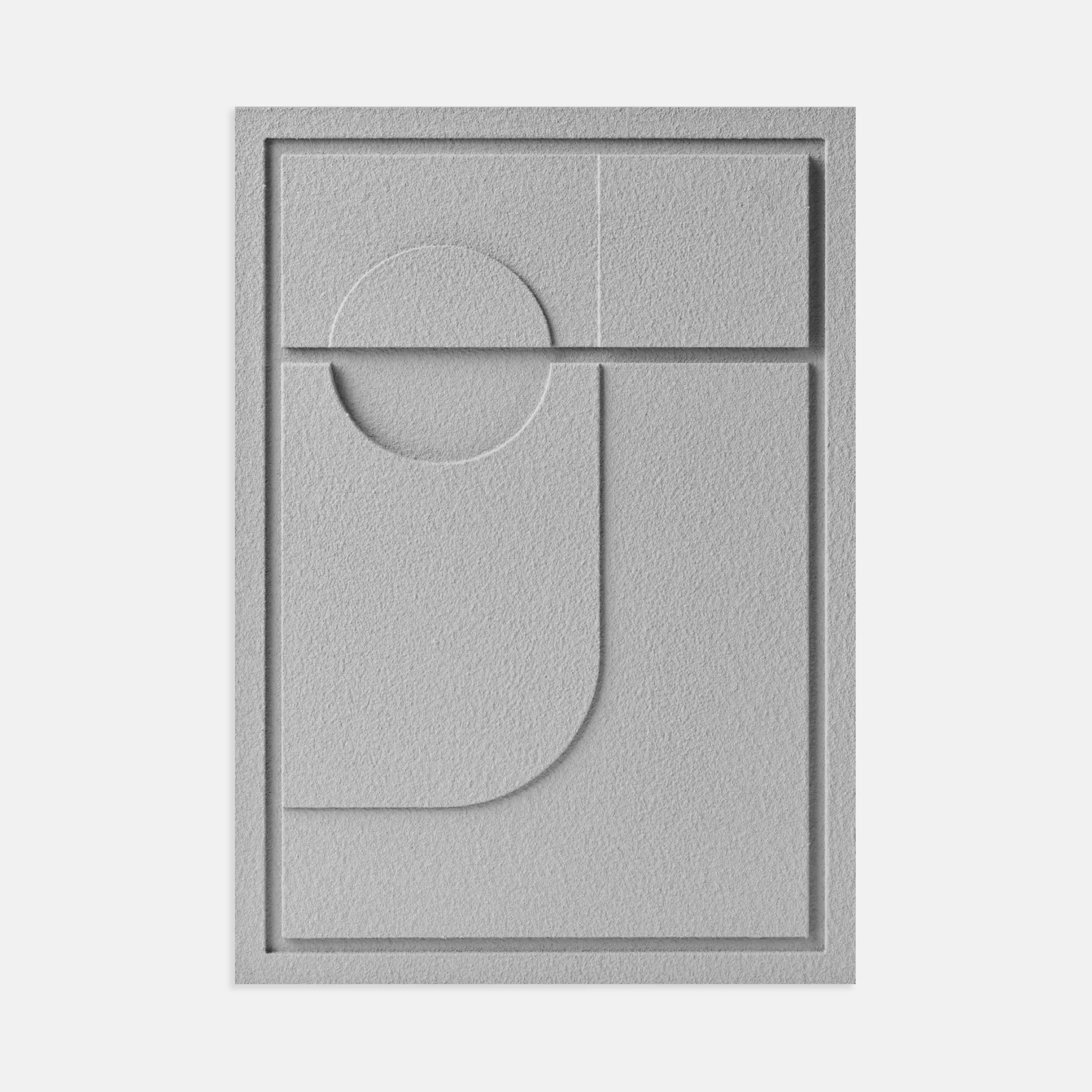 Wall Decor 350x500x18mm GEOMETRIC 2 MURSO Milky Grey