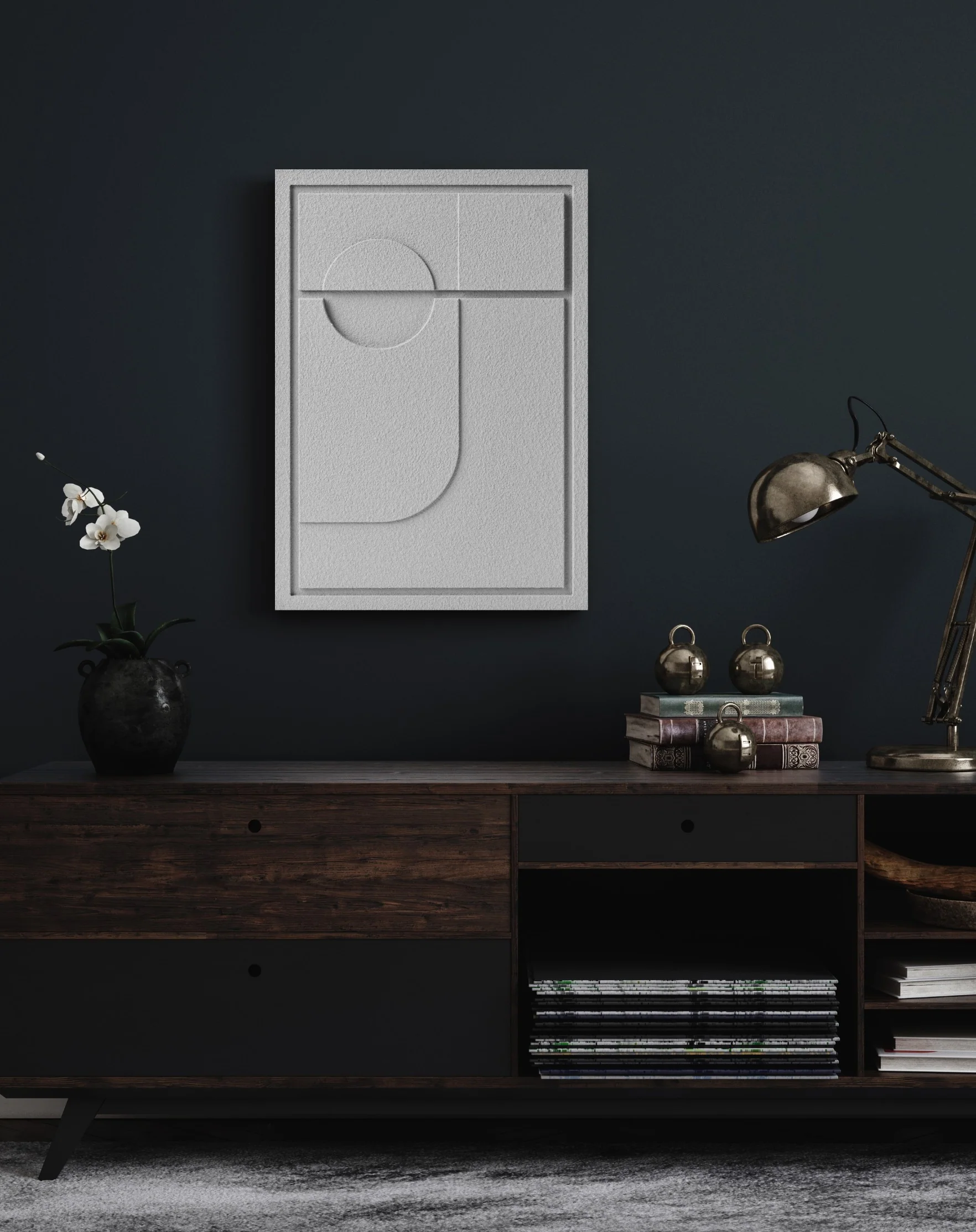 Wall Decor 350x500x18mm GEOMETRIC 2 MURSO Milky Grey - Image 5