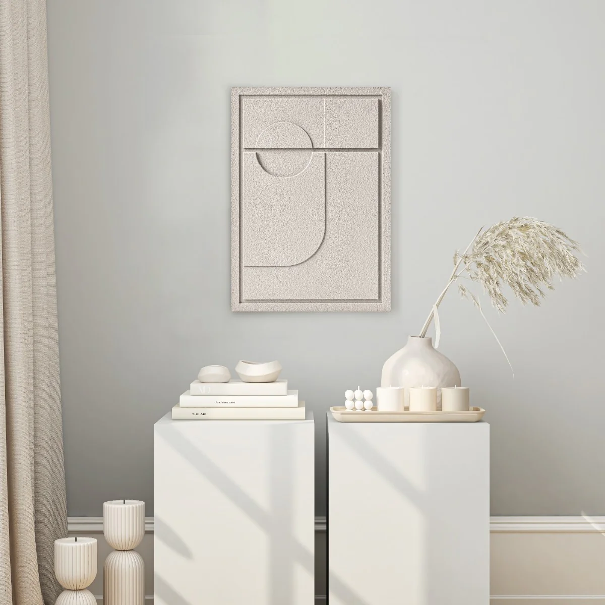 Wall Decor 350x500x18mm GEOMETRIC 2 MURSO Natural Cream - Image 6