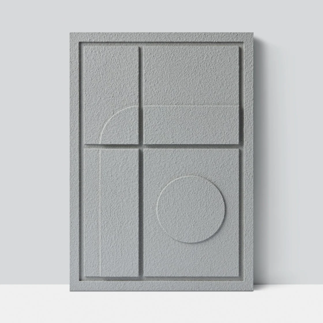 Wall Decor 350x500x18mm GEOMETRIC 3 MURSO Milky Grey - Image 2