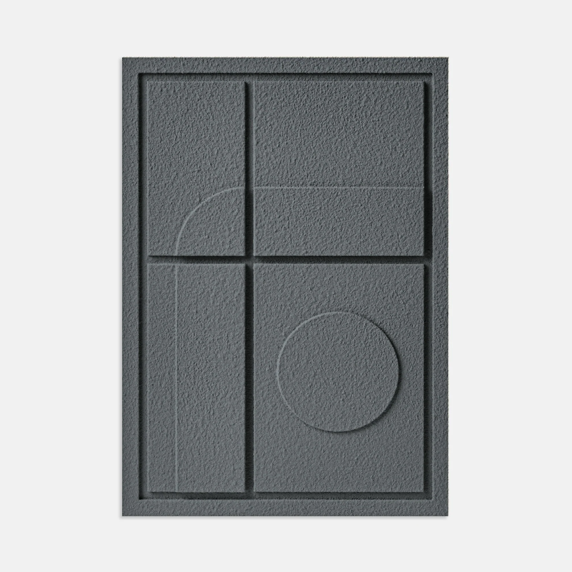 Wall Decor 350x500x18mm GEOMETRIC 3 MURSO Smokey Grey