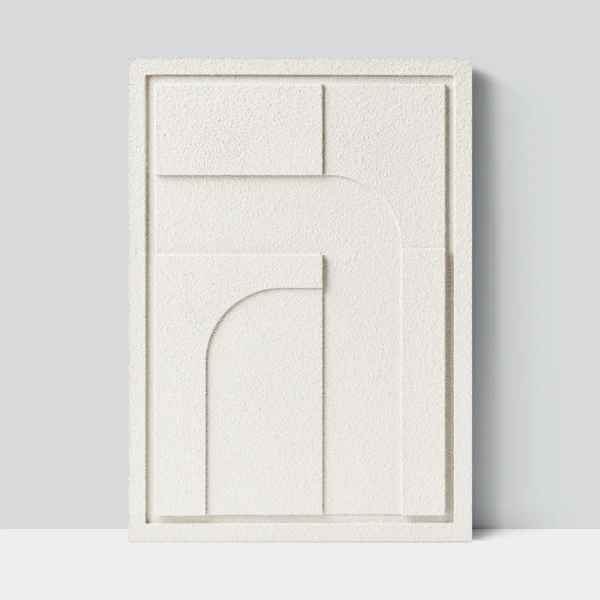 Wall Decor 350x500x18mm GEOMETRIC 4 MURSO Bianco