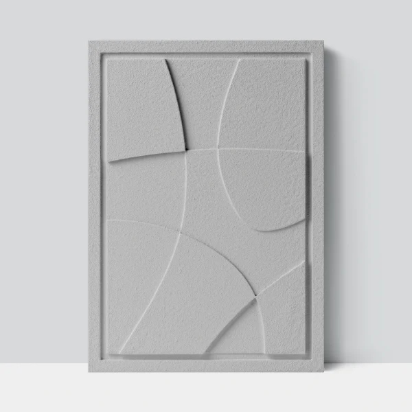 Wall Decor 500x700x18mm ABSTRACT 1 MURSO Milky Grey