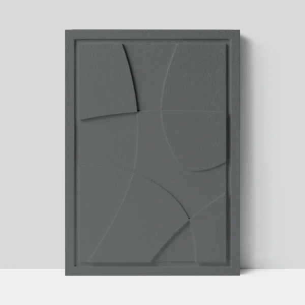 Wall Decor 500x700x18mm ABSTRACT 1 MURSO Smokey Grey