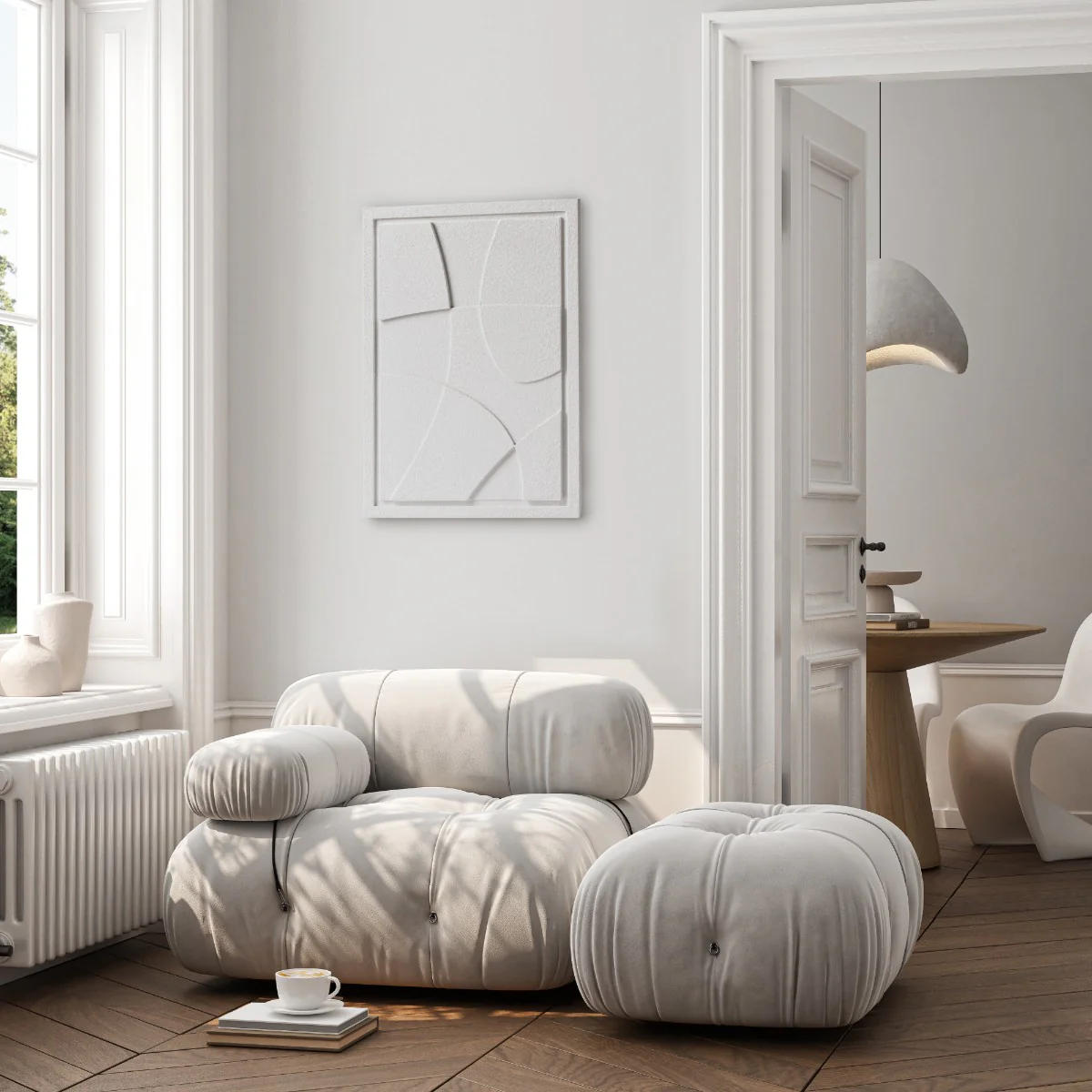 Wall Decor 500x700x18mm ABSTRACT 1 MURSO Bianco - Image 5