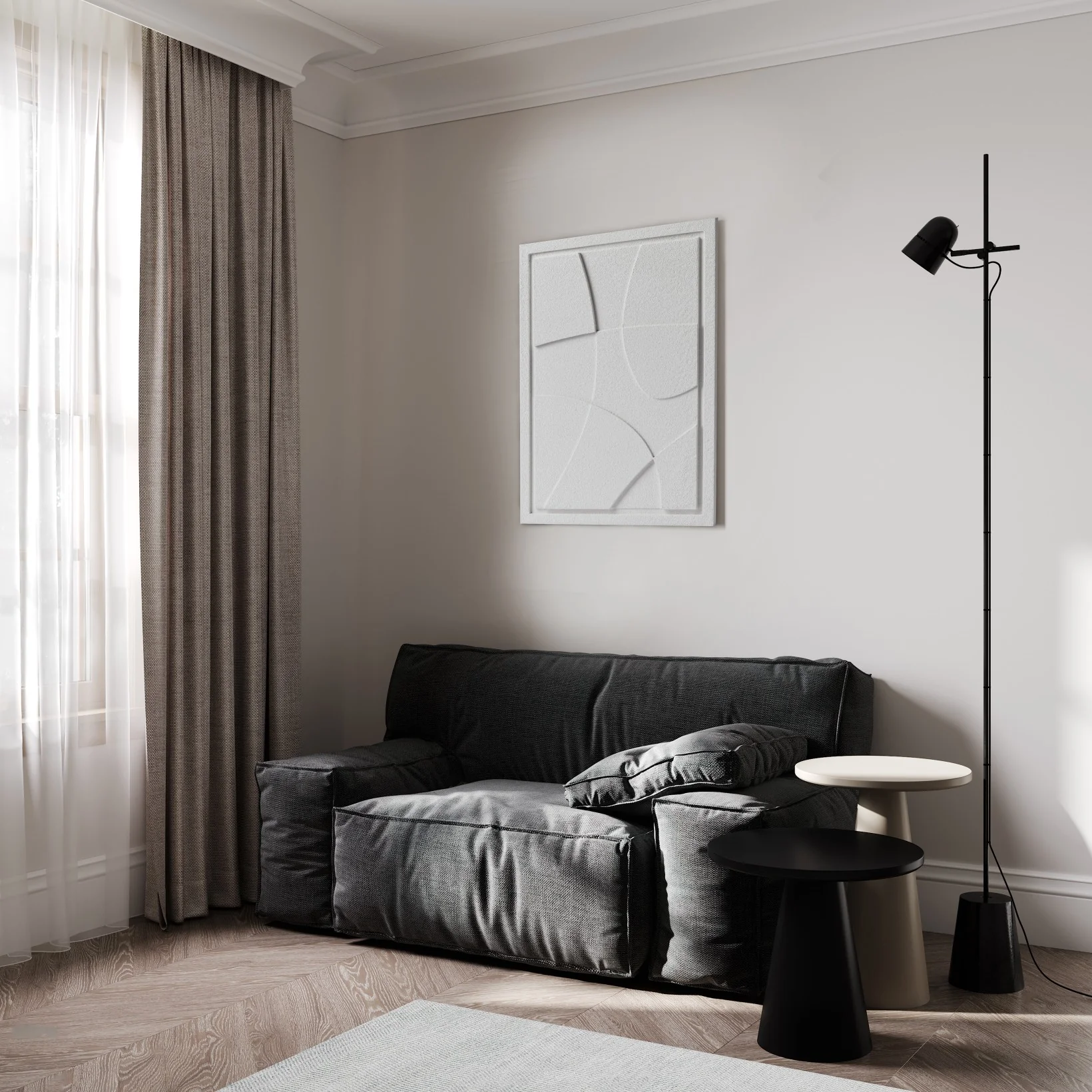 Wall Decor 500x700x18mm ABSTRACT 1 MURSO Bianco - Image 7