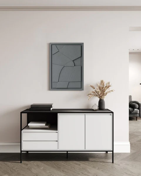 Wall Decor 500x700x18mm ABSTRACT 1 MURSO Smokey Grey - Image 3
