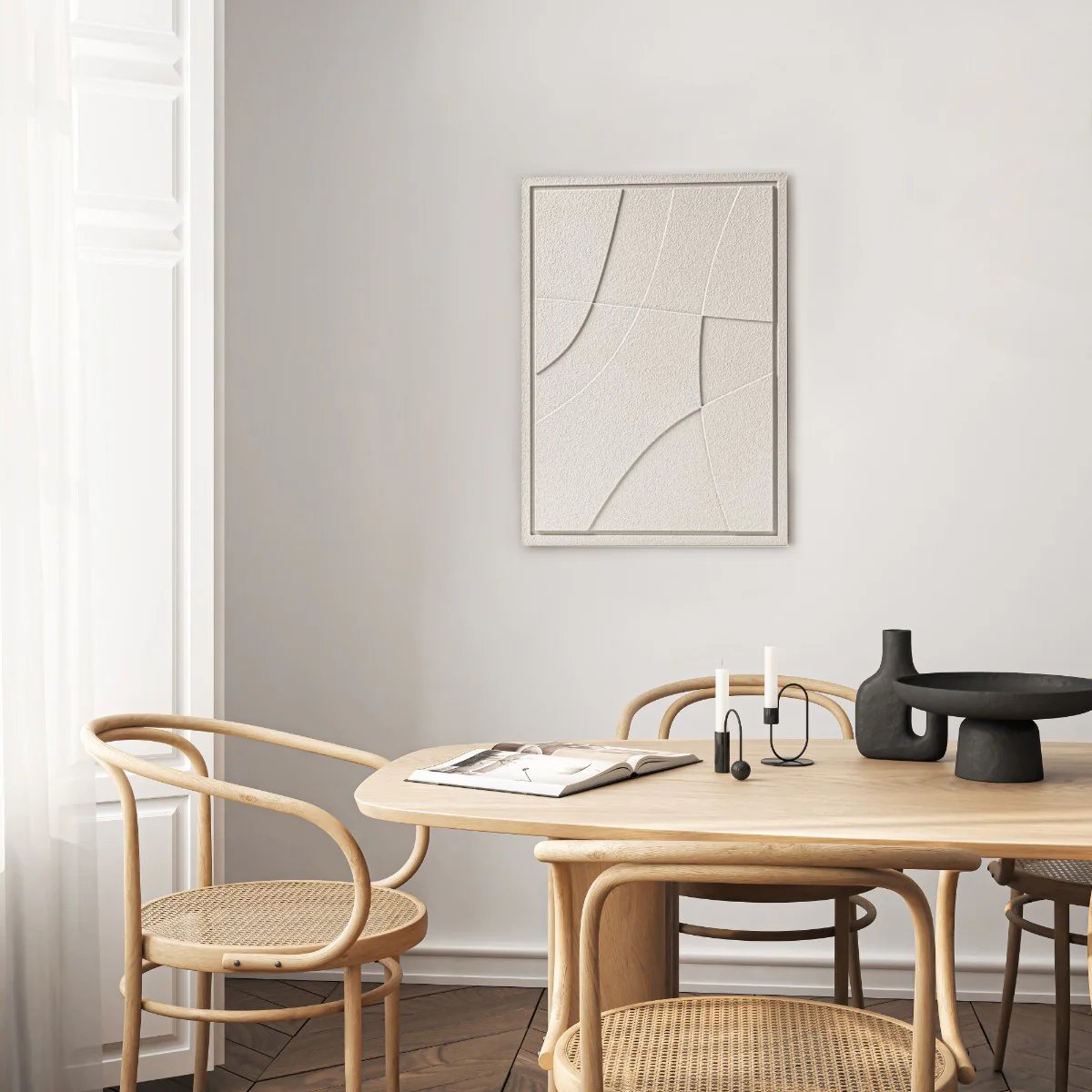 Wall Decor 500x700x18mm ABSTRACT 2 MURSO Natural Cream - Image 3