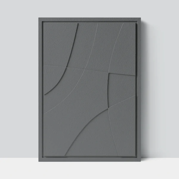 Wall Decor 500x700x18mm ABSTRACT 2 MURSO Smokey Grey