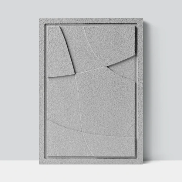 Wall Decor 500x700x18mm ABSTRACT 4 MURSO Milky Grey