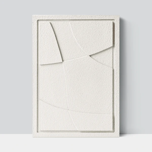 Wall Decor 500x700x18mm ABSTRACT 4 MURSO Bianco