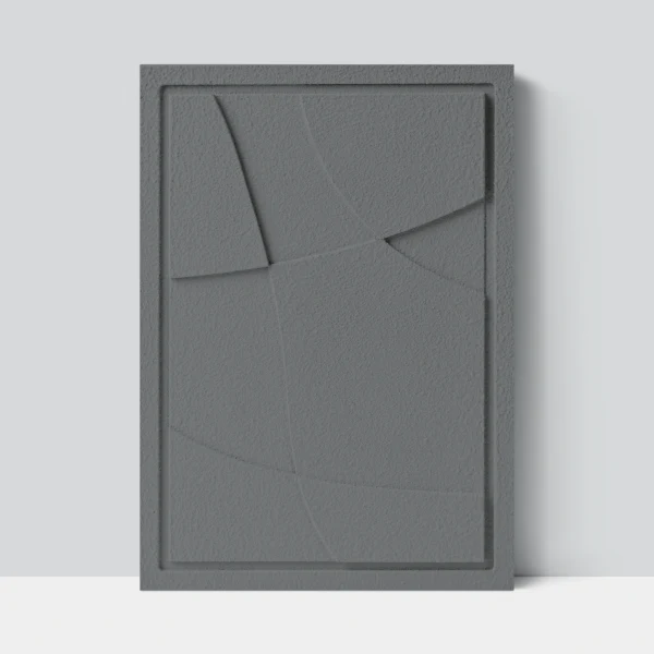 Wall Decor 500x700x18mm ABSTRACT 4 z mocowaniem Smokey Grey glinka barwiona