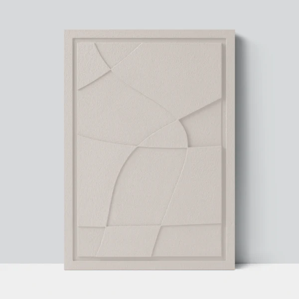 Wall Decor 500x700x18mm ABSTRACT 5 MURSO Natural Cream