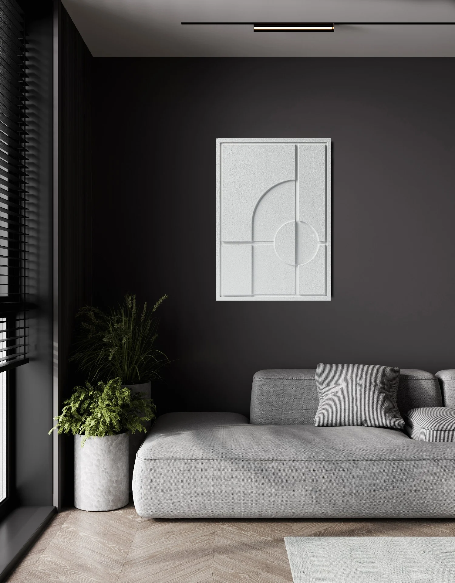 Wall Decor 500x700x18mm GEOMETRIC 1 MURSO Bianco - Image 6