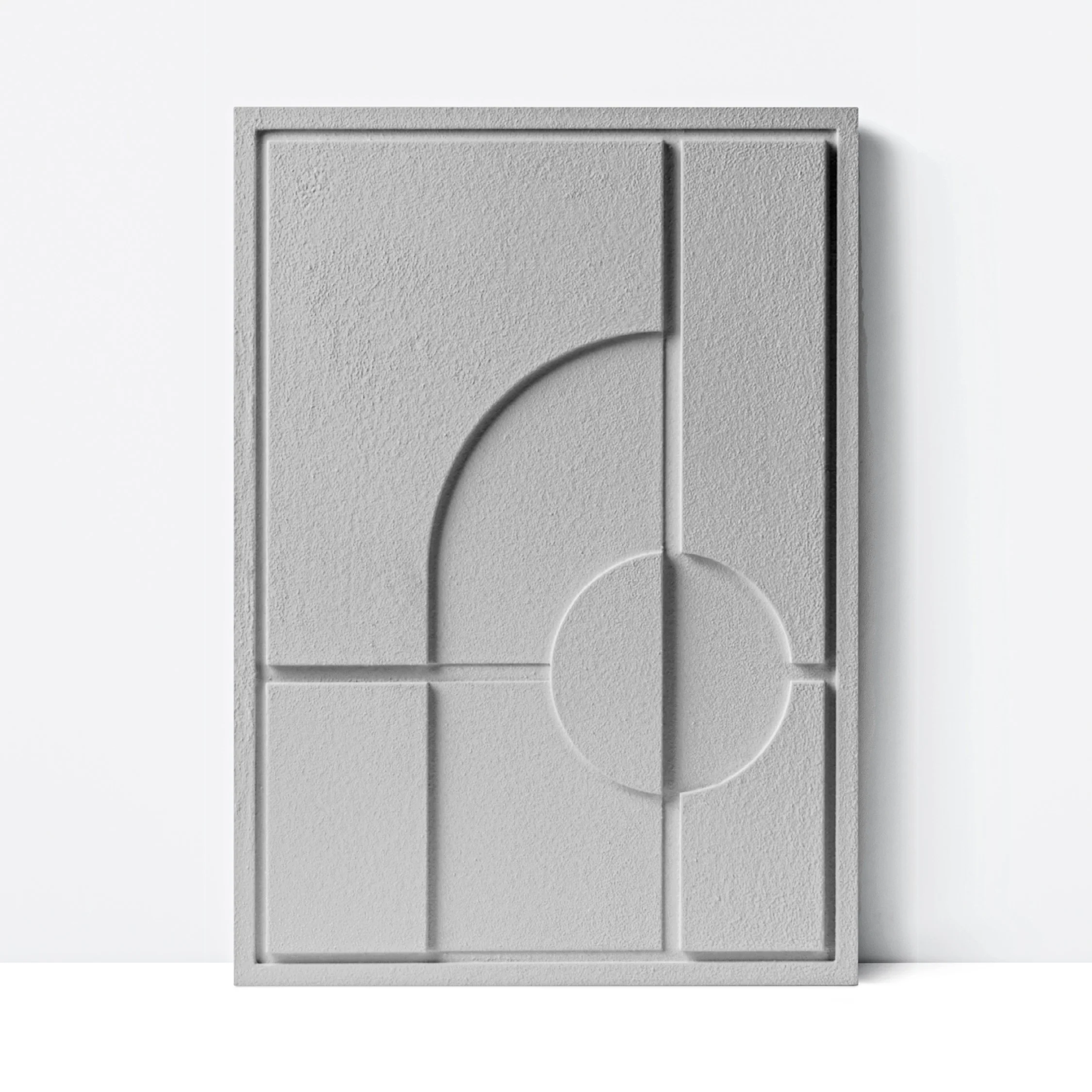 Wall Decor 500x700x18mm GEOMETRIC 1 MURSO Milky Grey - Image 2